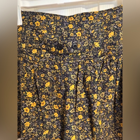 Free People Big Time Printed Trouser Shorts Sunflower Combo NWT Size 10 - Picture 6 of 9